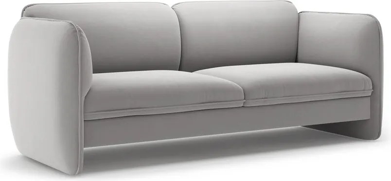 Svetlosivá zamatová pohovka 204 cm Georgia – Micadoni