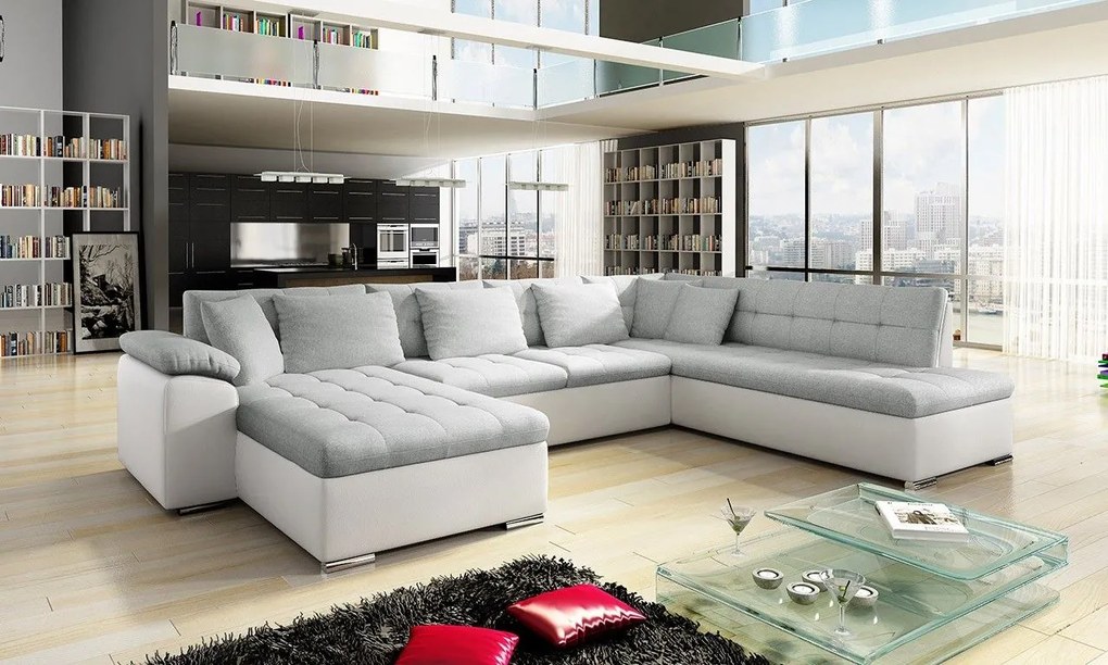Rohová sedacia súprava Tony Bis, Dostupné poťahy: Uttario Velvet 2955 + Uttario Velvet 2955 + Uttario Velvet 2979, Strana: Pravá - U