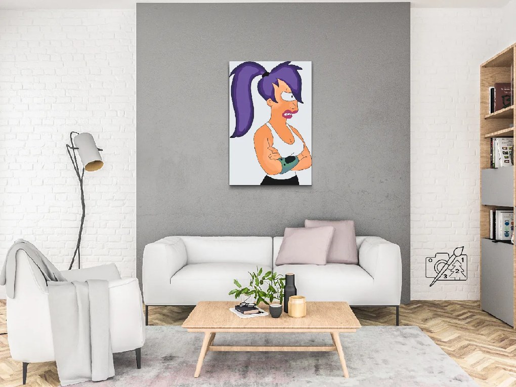 Gario Maľovanie podľa čísel Futurama Leela Rozmery: 80 x 120 cm, Rámovanie: S vnútorným rámom