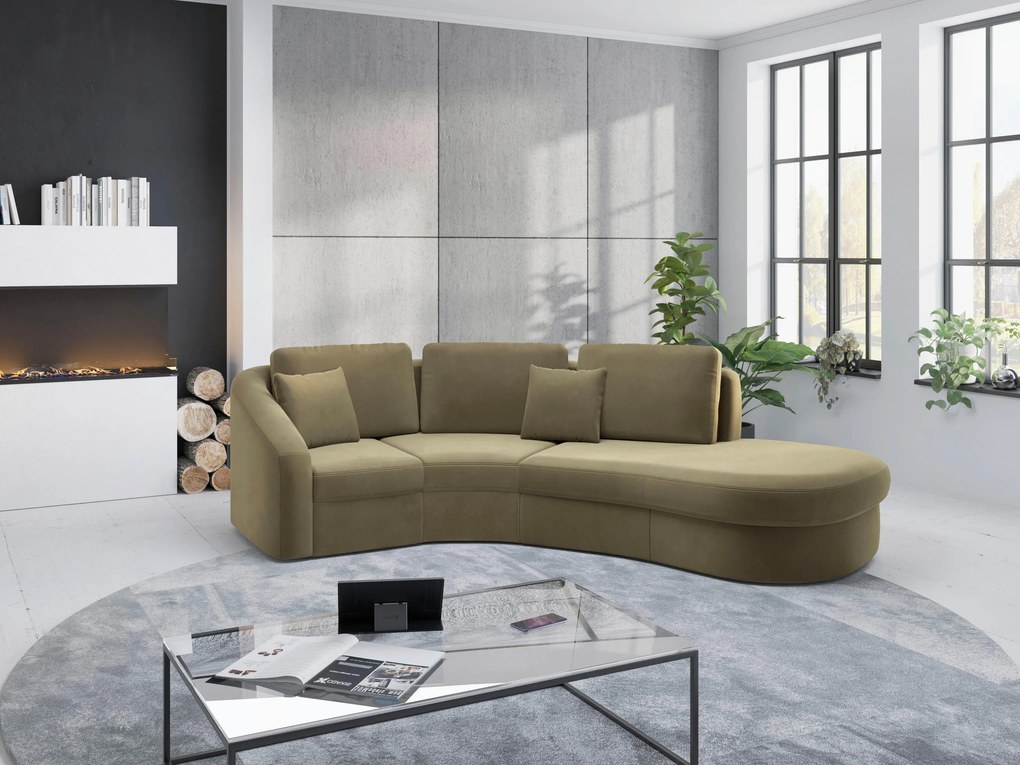 XXXLutz ROHOVÁ SEDAČKA, textil, olivovozelená Sit & More - Sedačky - 000144017404