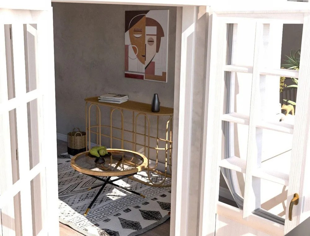 Ratanový konzolový stolík v prírodnej farbe 32x110 cm Samui – Mauro Ferretti