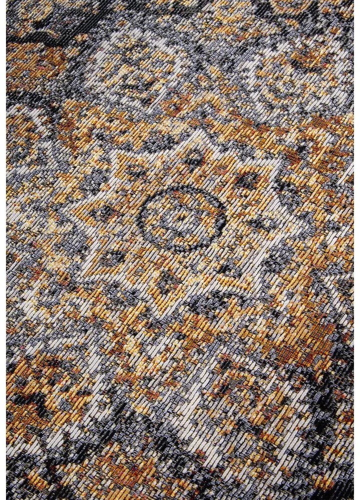 Vonkajší koberec v antracitovej a zlatej farbe 200x285 cm Martha – Villeroy&amp;Boch