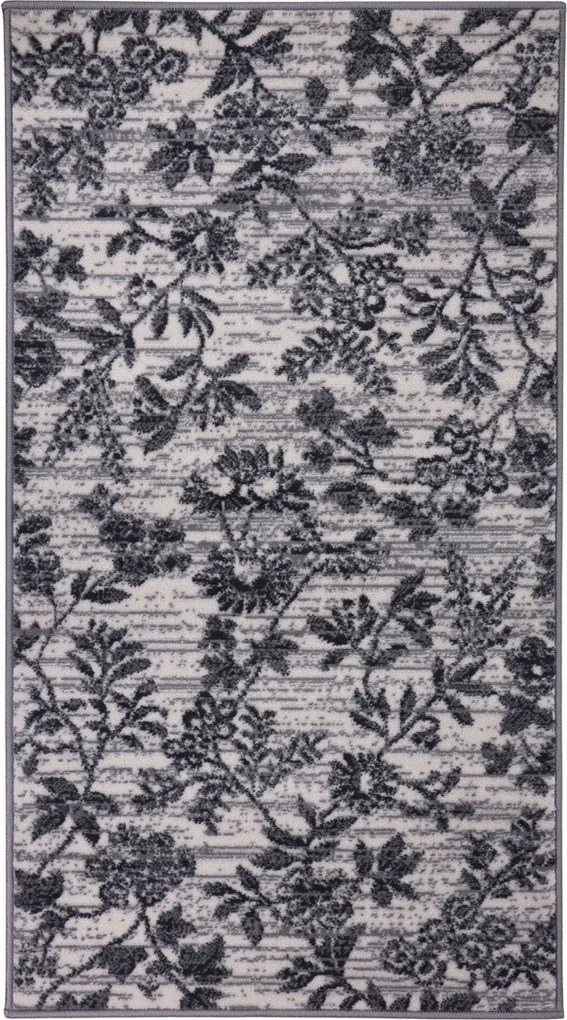 TRHÁK: Kusový koberec Flowers grey, 190x280, šedá, obývacia izba, Alfa Carpets