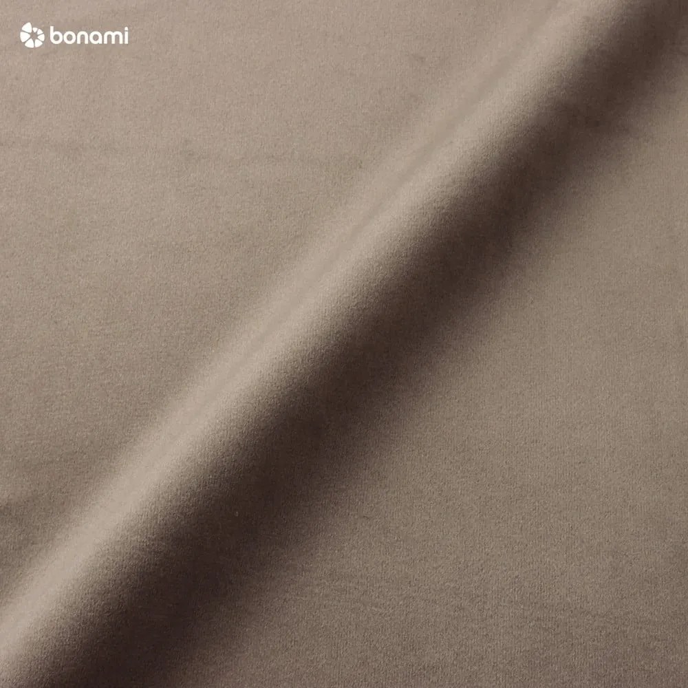 Taupe čalúnená dvojlôžková posteľ s roštom 160x200 cm Akela – Makamii