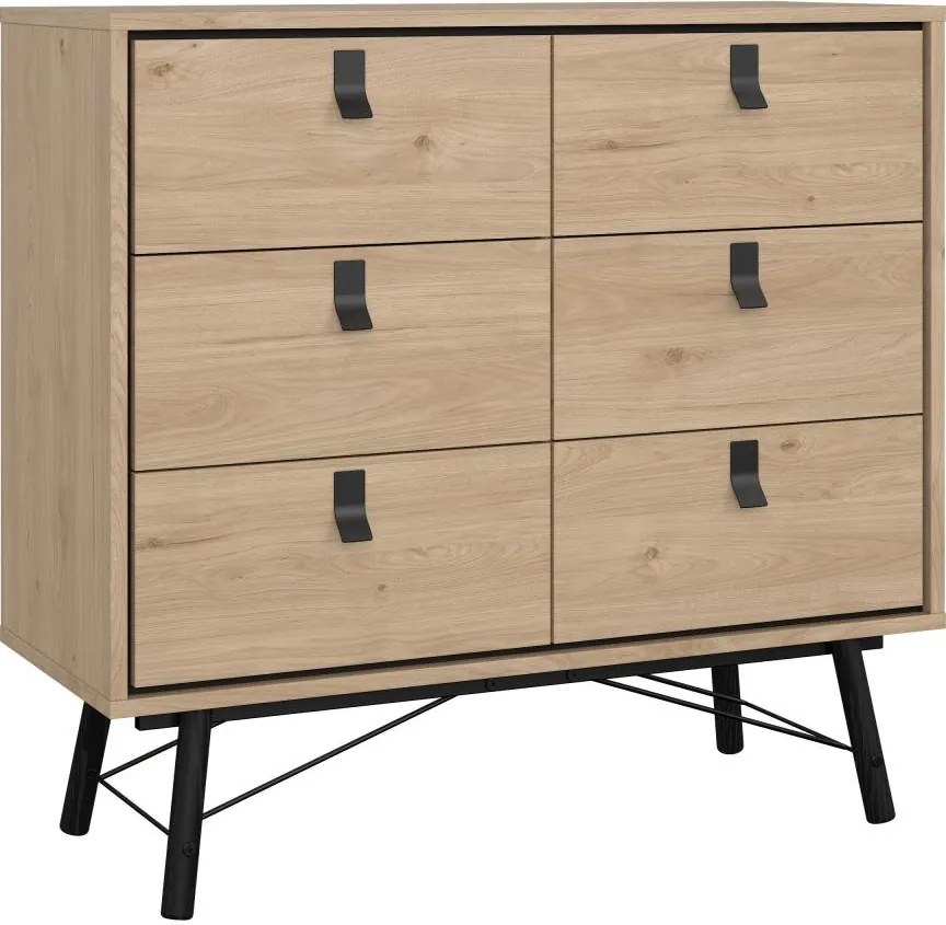 Komoda Rainy 102 cm so zásuvkami orechovec Jacson