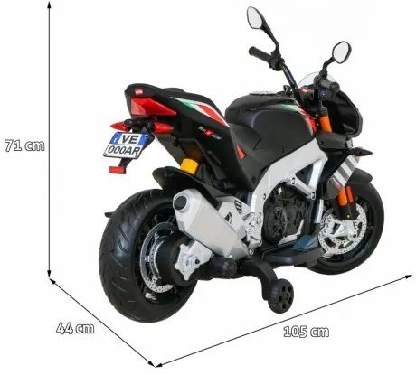 RAMIZ Elektrická motorka Aprilia Tuono V4 - čierna
