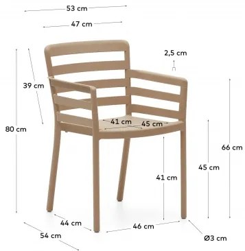 NARIET záhradná stolička Béžová