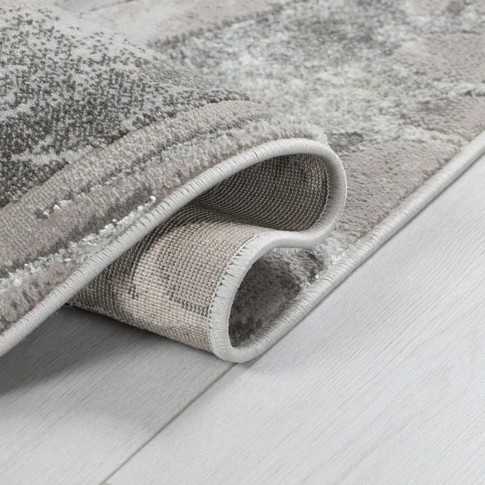 Koberec v sivo-striebornej farbe 300x400 cm Marbled – Flair Rugs
