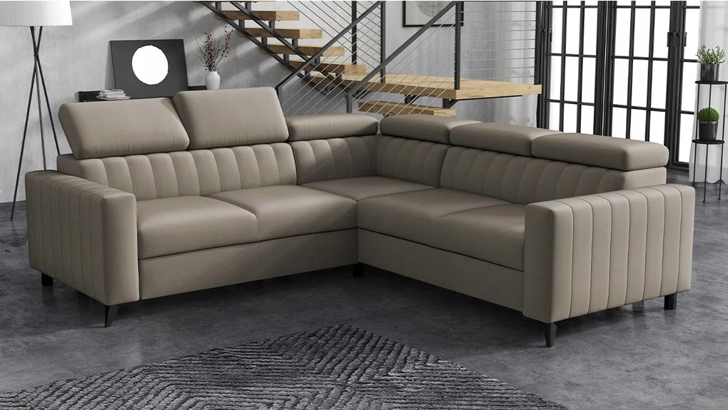 Rohová sedačka Laviosuna 2R2 (hnedá) (s úl. priestorom)