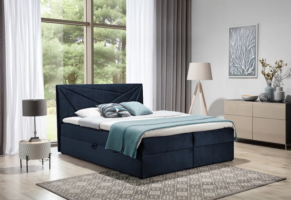 Čalúnená posteľ boxspring TOP 5, 180x200, riviera 96