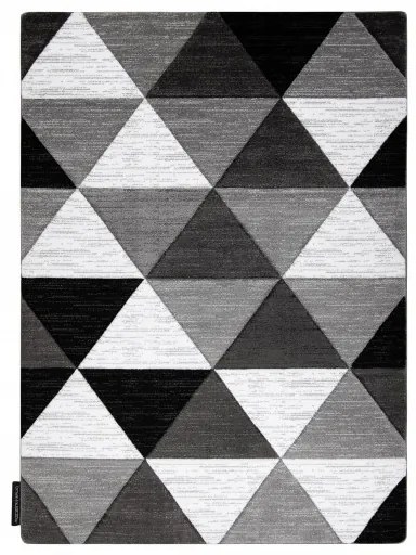 Kusový koberec ALTER Rino trojuholníky sivý