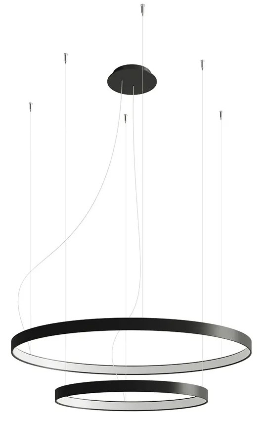 Závesné LED svietidlo Rio 2 55/78, 2x LED 80w, 3000k, b