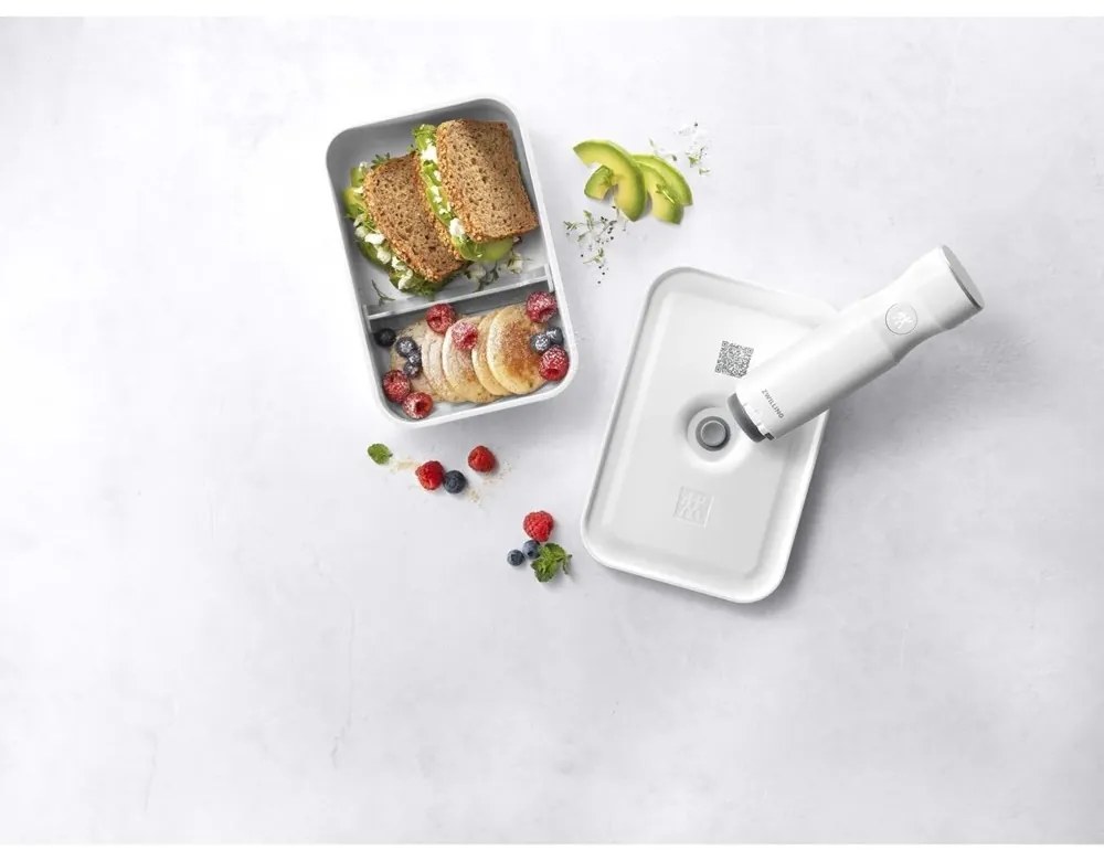 Zwilling Vákuový obedový box FRESH & SAVE bielo-sivý L