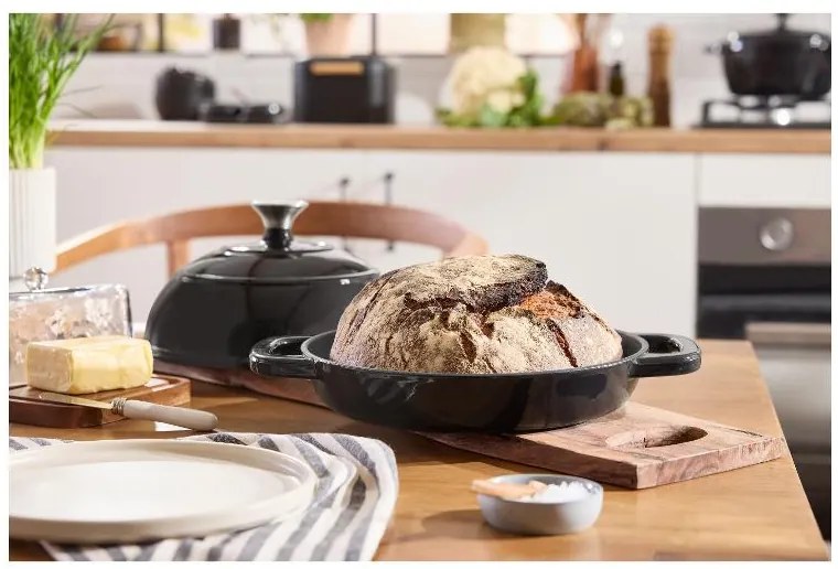 Silvercrest®  Liatinový hrniec/forma na chlieb Premium (obdĺžnikový tvar, čierna)  (100393138)