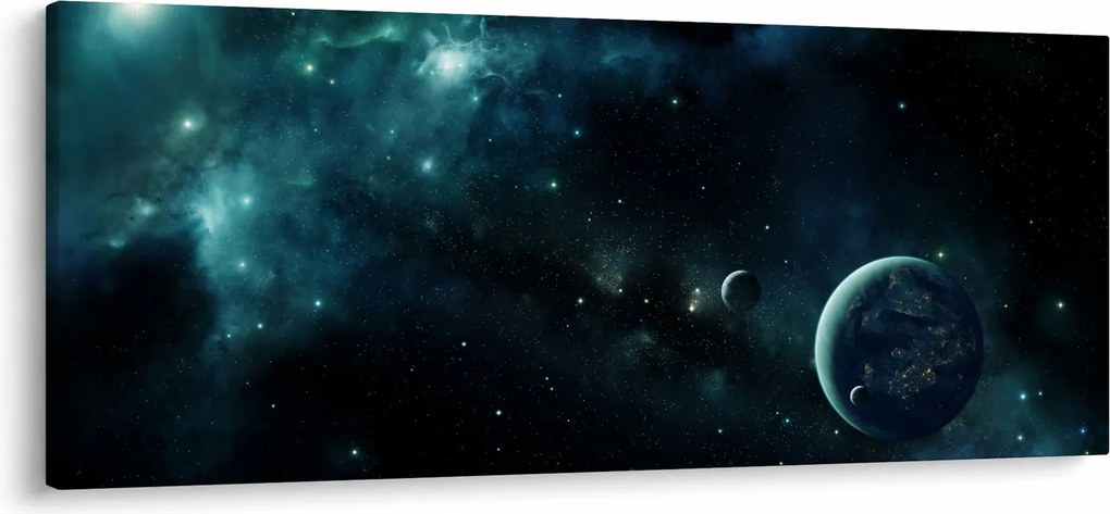 Obraz - Život vo vesmíre (120x50 cm)