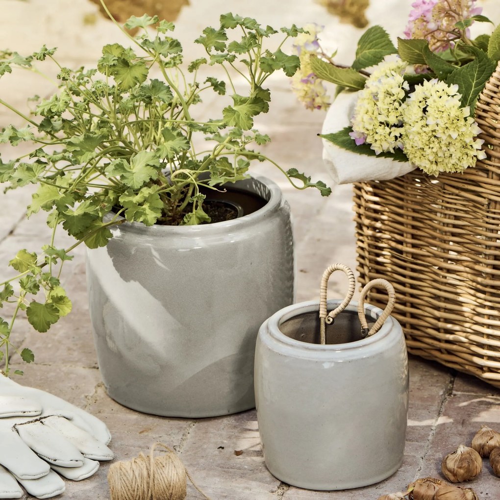 Ib Laursen Keramický obal na kvetináč Saigon Grey Small Väčší