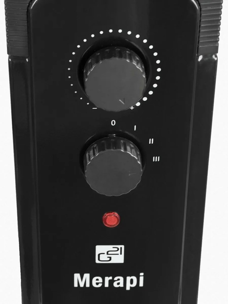 G21 Merapi olejový radiátor, 11 rebier, 2500 W,čierny