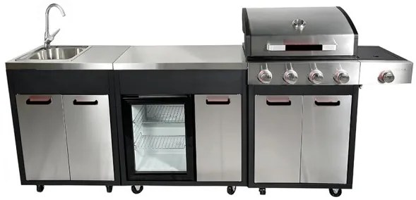 Plus záhradná kuchyňa s plynovým grilom