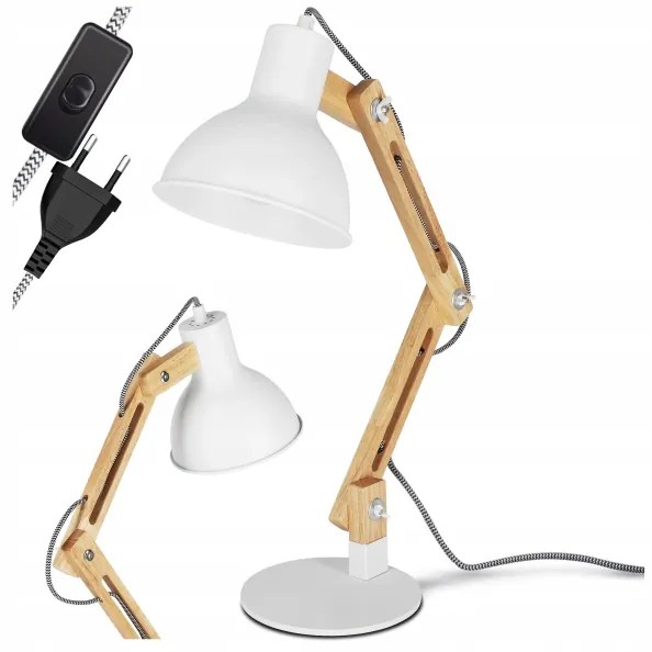 Stolová lampa 1xE27/40W/230V biela