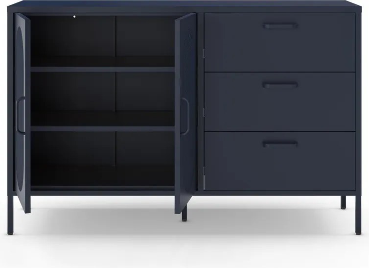 Tmavomodrá komoda 140x90 cm Diora – Marckeric