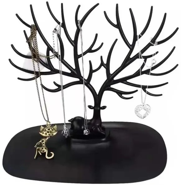 VERK GROUP Organizér a stojan na šperky, šperkovnice, JELEN - ČERNÝ