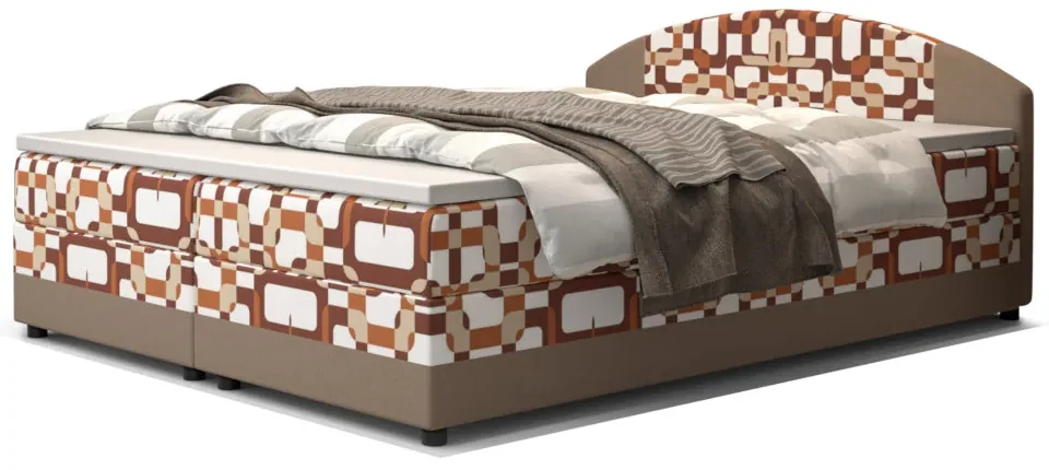 Čalouněná postel boxspring ORAN - damir 2/rainbow 9 / 160x200