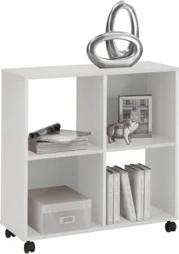 Regál na kolieskach Sprint, biely%
