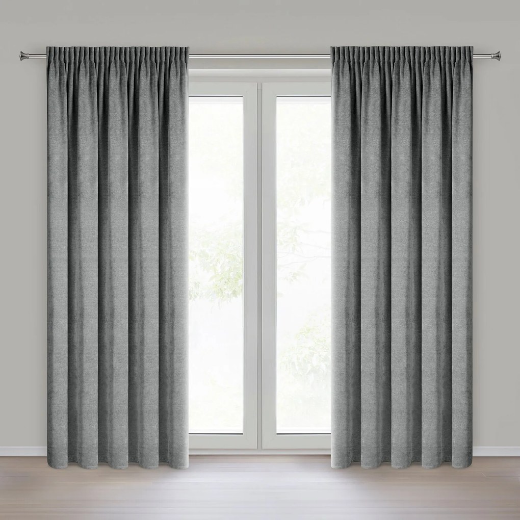 ZATEMŇOVACÍ ZÁVES NA PÁSKE NESKA 140X270 CM SIVÁ