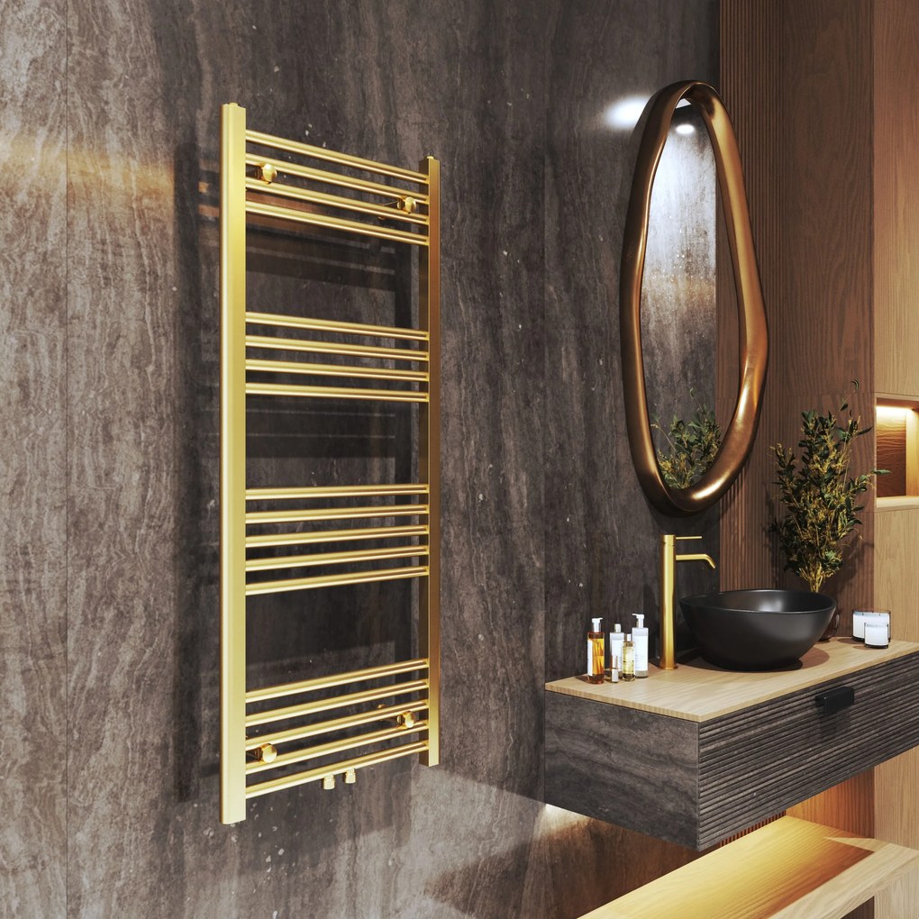 Gamma Simple, vykurovacie teleso 500x1200 mm, 487 W, zlatá matná, GMA-SIMP-50120-BGD