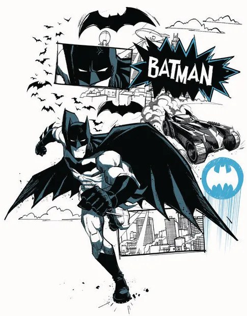 Umelecká tlač Batman - Draw, (26.7 x 40 cm)