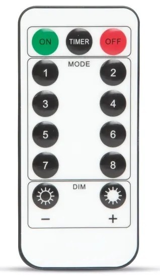 LED Dekoračná reťaz HALLOWEEN LED/5V/8 funkcií pavučina + diaľkové ovládanie