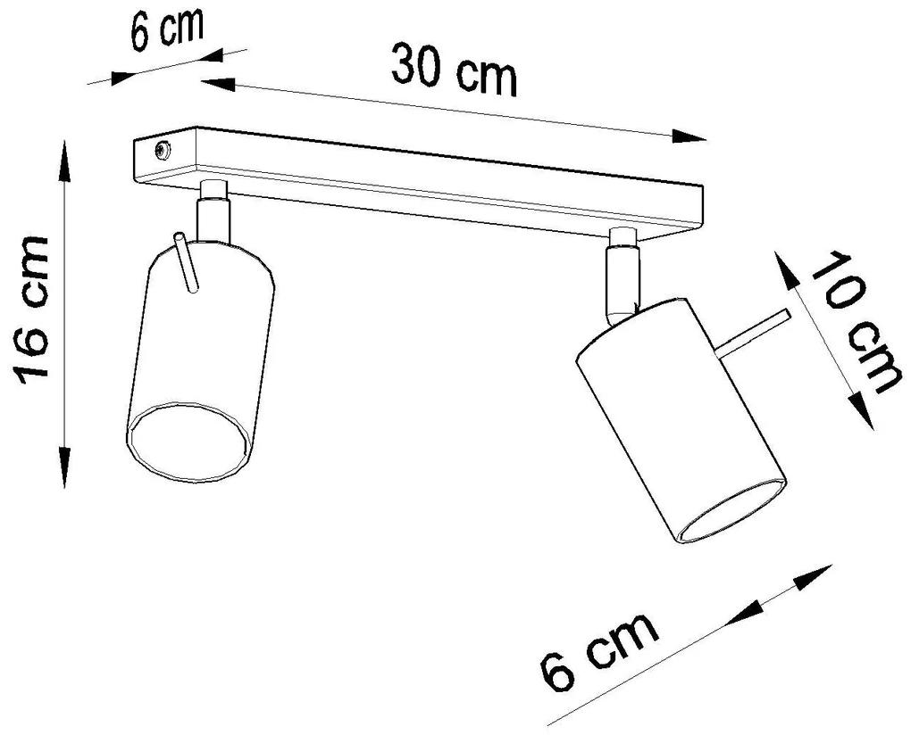 Bodové svietidlo Ring, 2x chrómové kovové tienidlo, (možnosť polohovania)