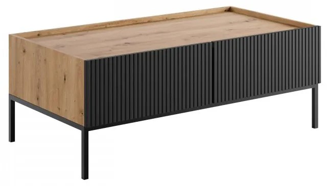 Konferenčný stolík Zulek 2SZ, Farby: dub artisan / dub artisan + čierna
