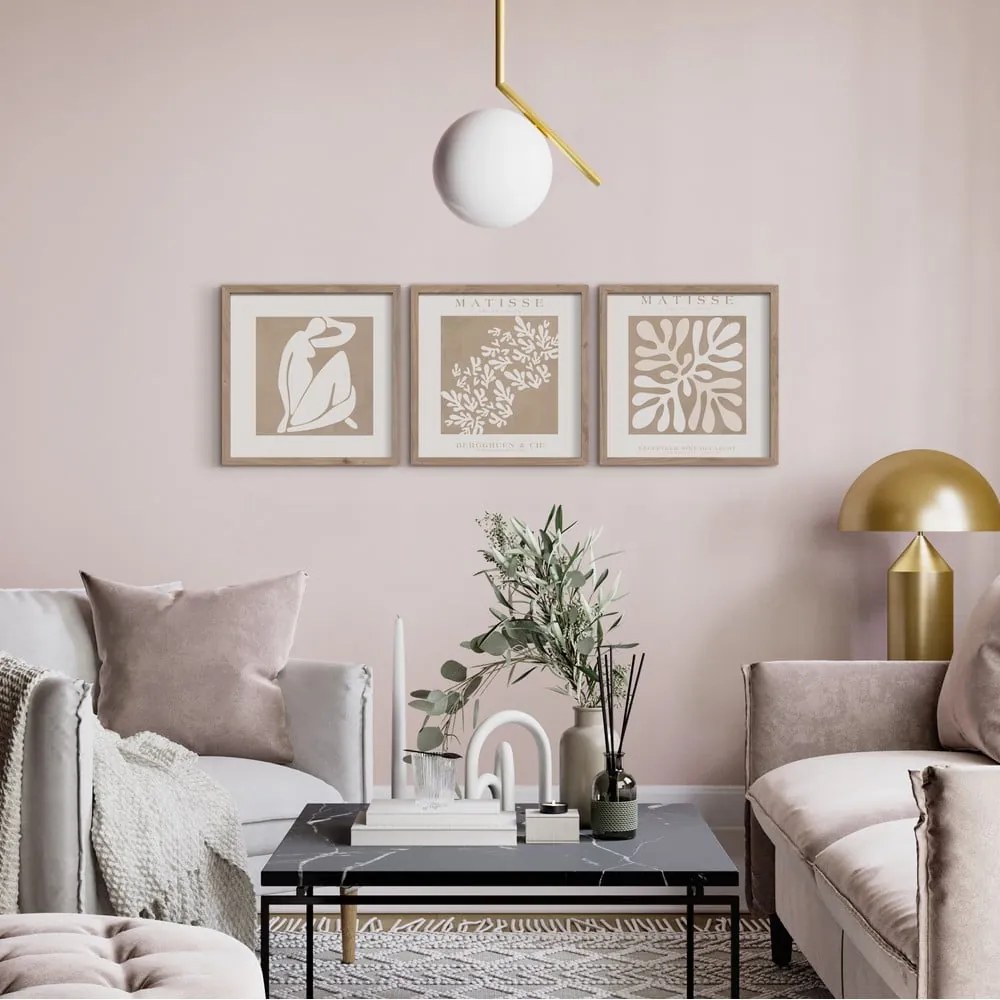 Obrazy v súprave 3 ks 30x30 cm Matisse – Styler