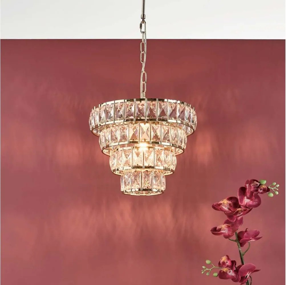 Där Lighting CER0135 - Luster na reťazi CERYS 1xE27/60W/230V zlatý