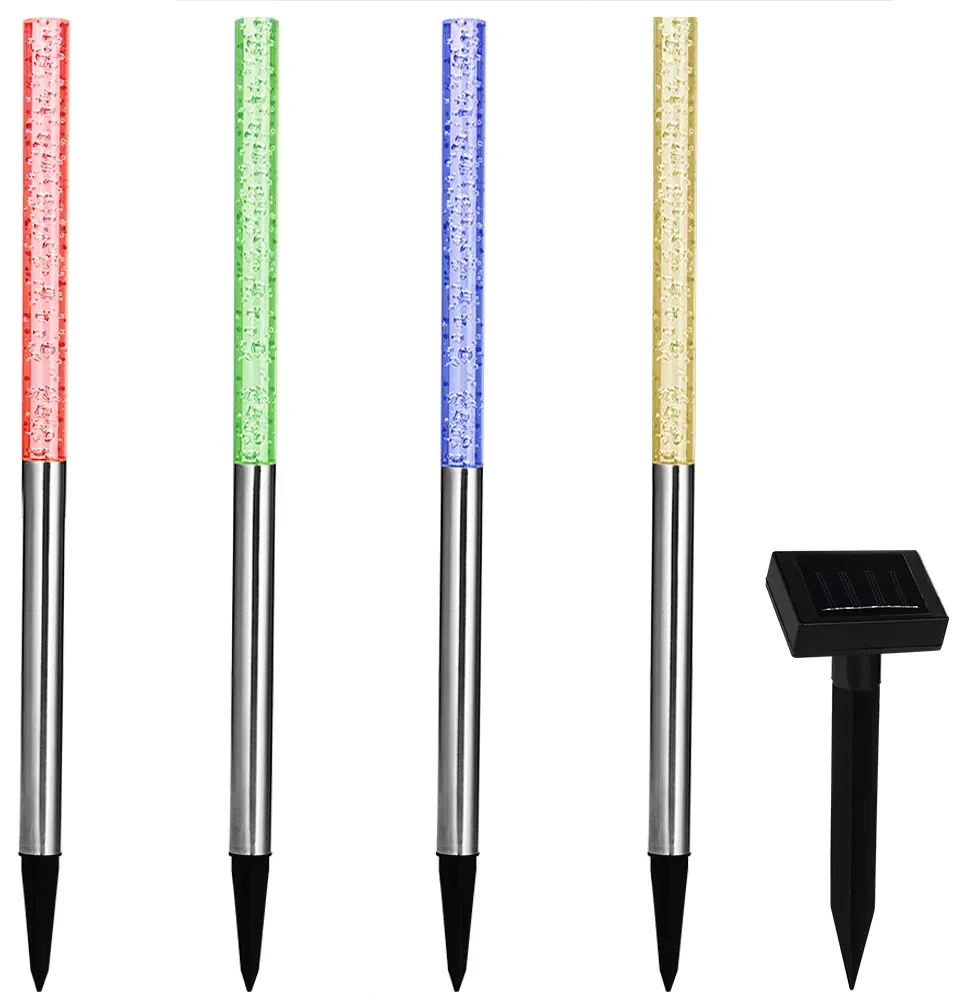 InternetovaZahrada Sada 4 LED solárnych lámp - farebné