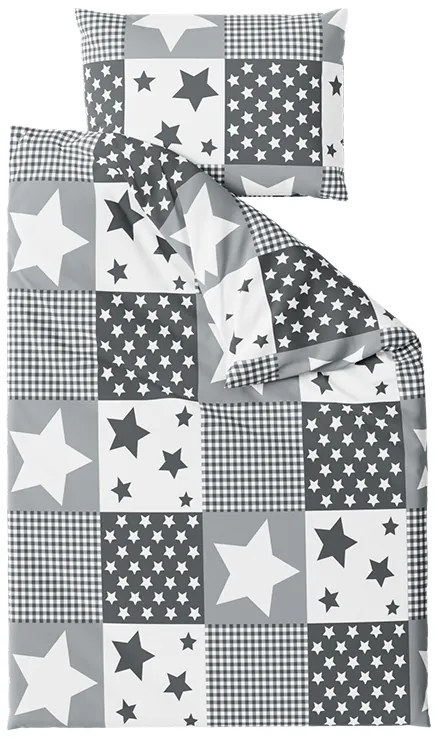 Bavlnené obliečky WHITE BOX sivé