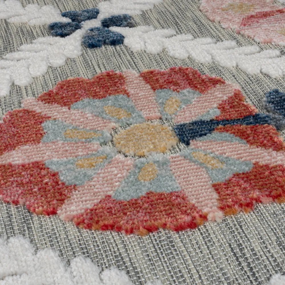 Sivý vonkajší koberec behúň 230x80 cm Flora - Flair Rugs