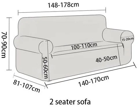 4Home Napínací poťah na dvojkreslo Magic clean tmavohnedá, 145 - 185 cm