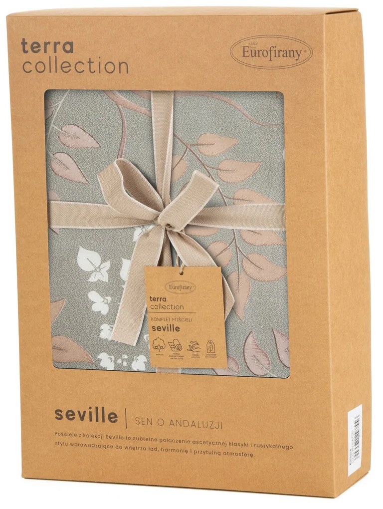 POSTEĽNÉ OBLIEČKY TERRA COLLECTION SEVILLE3 160X200 CM, 2KS 70X80 CM VZOROVANÉ