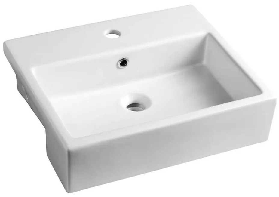 Isvea - Polozapustené umývadlo PURITY 50x42 cm keramika/biela