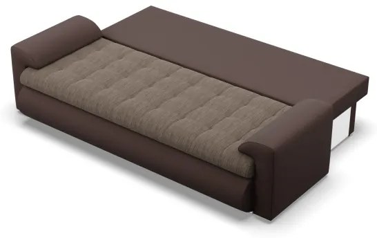 Trojmiestna rozkladacia sedačka FORESTA hnedá / cappuccino