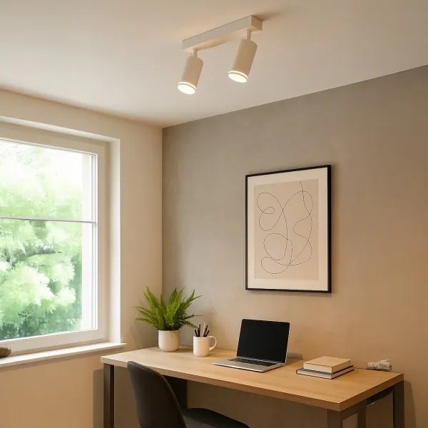 Bodové svietidlo PIPE 2xGU10/10W/230V biela