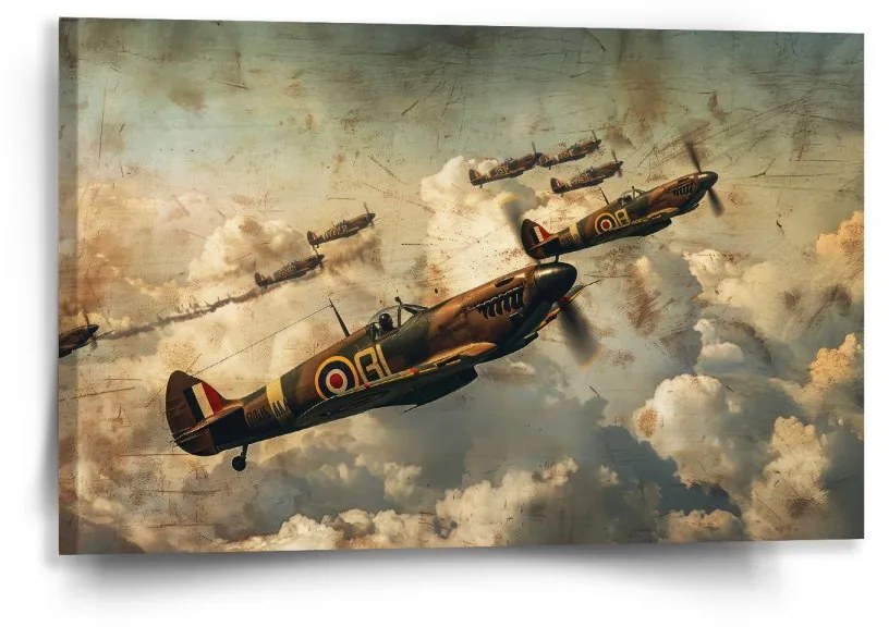 Sablio Obraz Stíhačky Spitfire v leteckej bitke - 60x40 cm