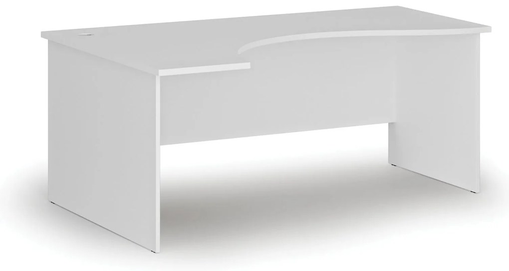Ergonomický kancelársky písací stôl PRIMO WHITE, 180x120 cm, ľavý, biela
