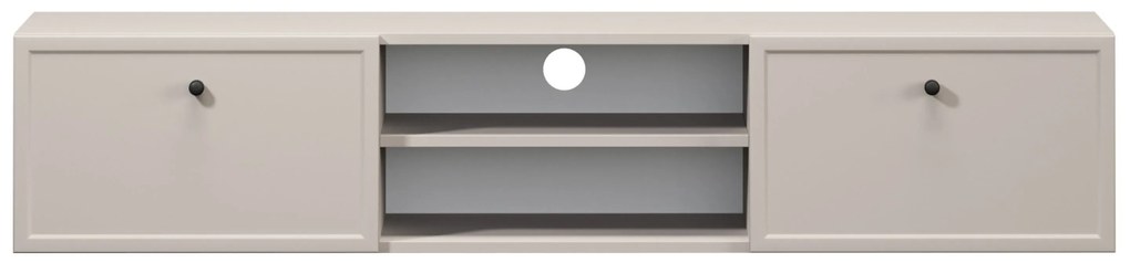 Závesný TV stolík Lorini 150 cm – kašmírová / čierne úchytky G