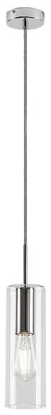 Rabalux 72048 - Luster na lanku ESTA 1xE27/40W/230V číra/chróm