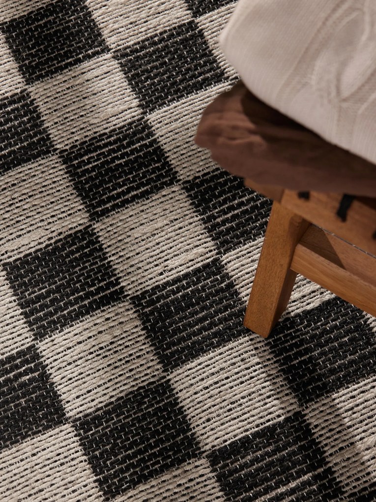 Hanse Home, Behúň Handloom 106333 Rex White Black, 80x300, čiernobiela, chodba / predsieň
