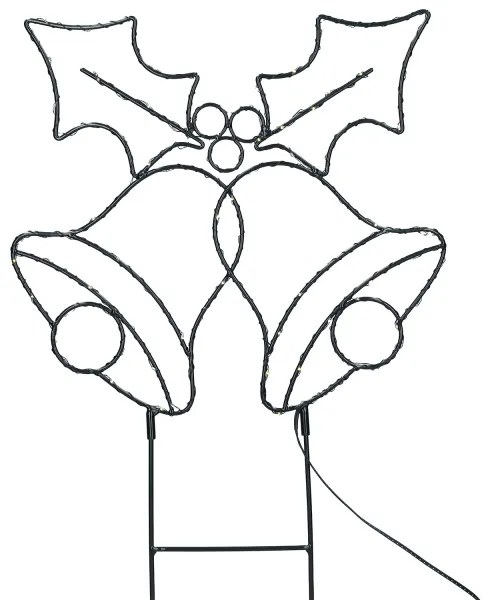 Brilagi - Vonkajšia vianočná LED dekorácia LED/3xAA IP44 55x32 cm zvončeky