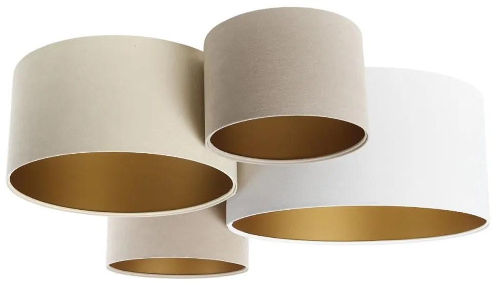 Stropné svietidlo SPACE 4xE27/60W/230V béžová/biela/zlatá